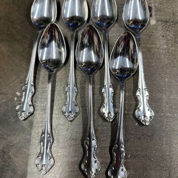 Eldan Japan Stainless Silverware - ELD20 - Teaspoon Lot of 7 - Picture 5 of 7